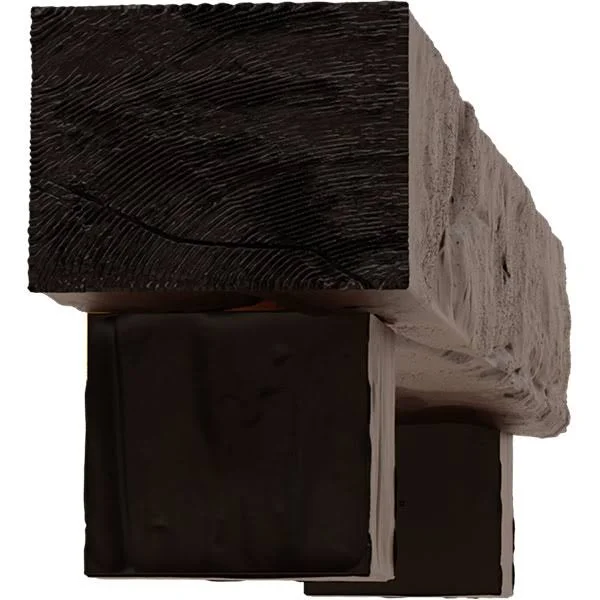 8x22H x 10x22D x 48x22W Riverwood Faux Wood Fireplace Mantel Kit w/ Alamo Corbels - Premium Mahogany