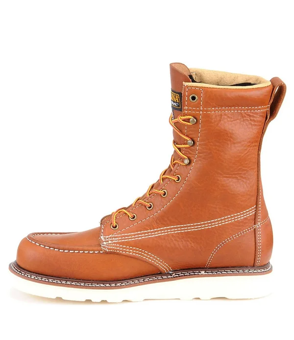 Men's Carolina 8x22 Domestic Moc Toe Wedge Work Boots - Tobacco - 12-D