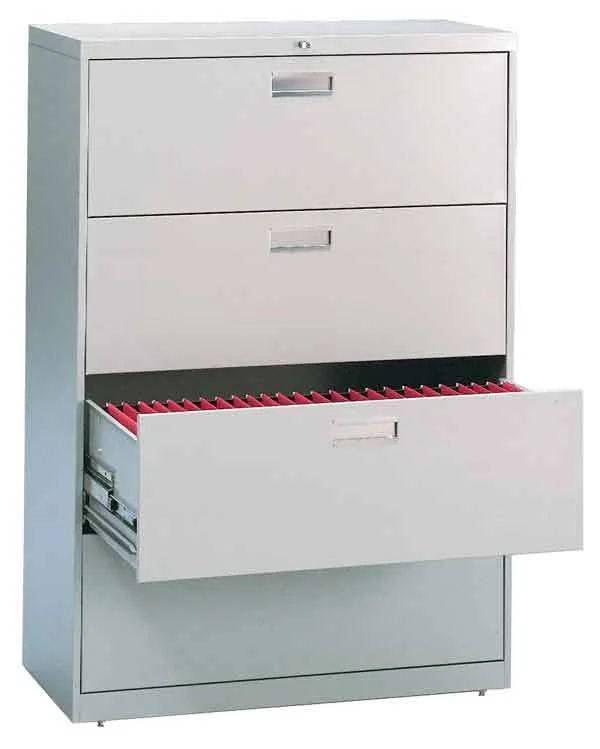 HON 600 Series Four-Drawer Lateral File, 30W x19-1/4d, Putty