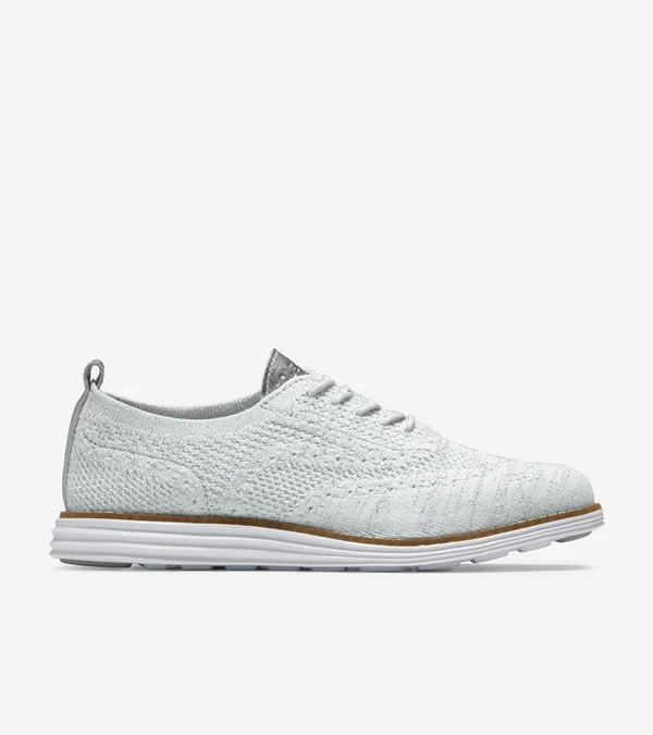 Cole Haan Womens OriginalGrand Wingtip Oxford Metallic Dressy Oxfords