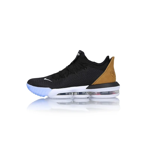 Nike Lebron 16 Low Basketball Shoes - Black/Gold/Wheat, Size 9.5