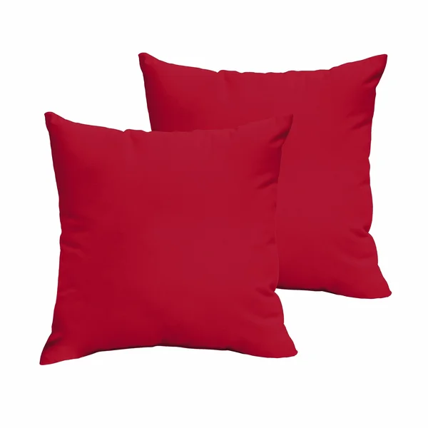 Humble and Haute Westby Crimson Indoor/ Outdoor Square Knife Edge Pillow Set - Size: 18 in, Red