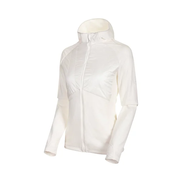 Mammut Aconcagua Light Hybrid Hooded Jacket - Women's Bright White, Xs