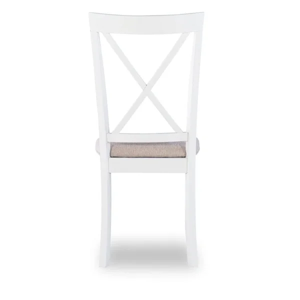 Powell Jane White Cushioned Dining Chair (Set of 2) Beige