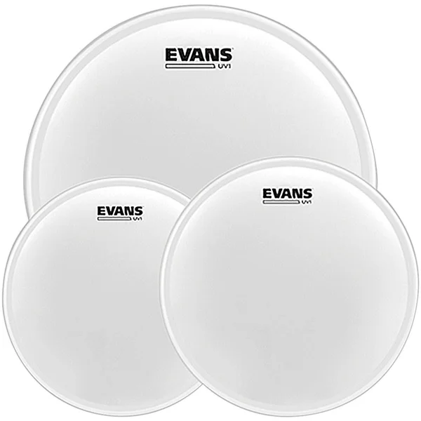 Evans UV1 Coated Fusion Pack (10 inch - 12 inch, 14 inch) with 14 inch UV1 Coated Snare Batter