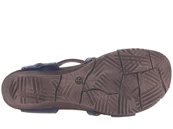 Miz Mooz Shay Women's Wedge Sandal Navy Size 38