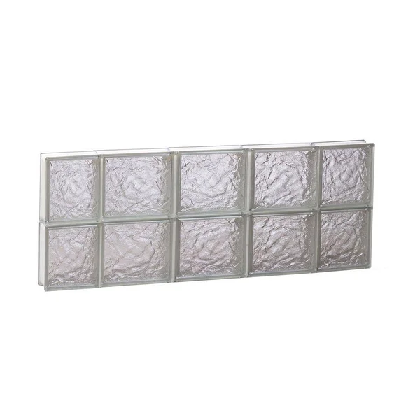 REDI2SET Ice Pattern Frameless Replacement Glass Block Window (Rough Opening: 36-in x 16-in; Actual: 34.75-in x 15.5-in) S3616IS
