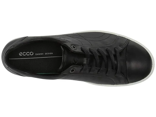 Ecco Women's Soft 7 Stitch Tie Sneaker - Black Leather