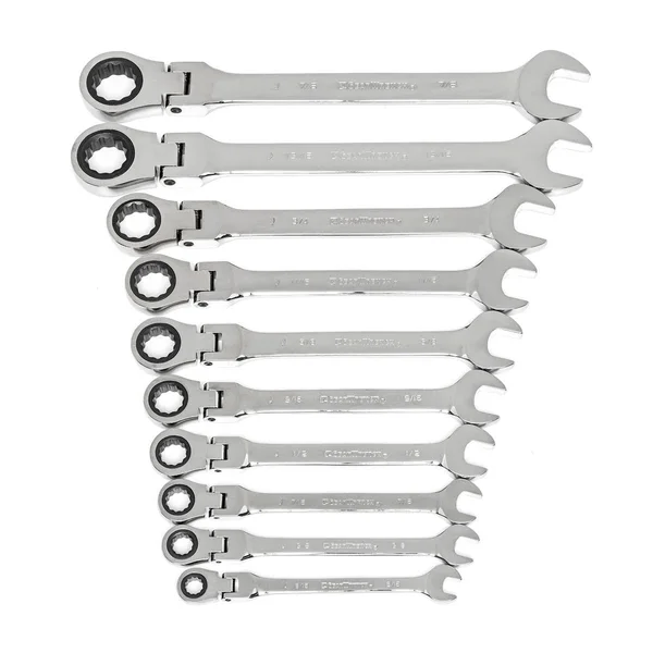 GearWrench 85893 10pc SAE Flex-Head Ratcheting Combination Wrench