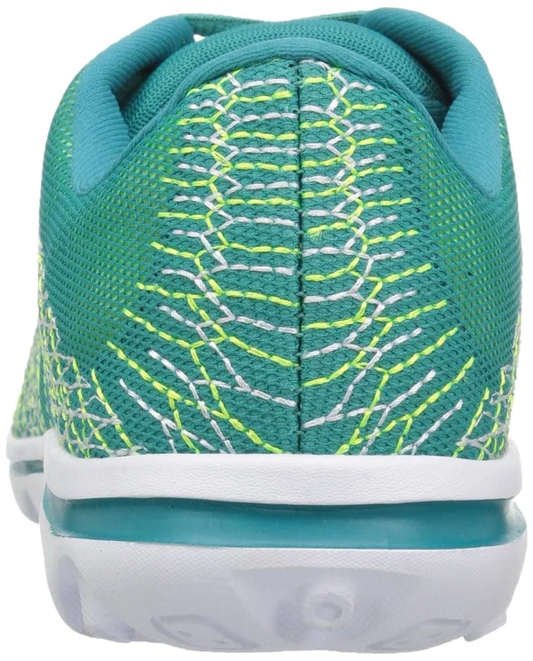 Women's Propet TravelActiv Knit Green Yellow - in Size 6.5