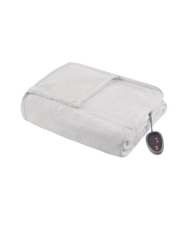 Premier Comfort Microlight Electric Blanket, Queen - Dark Red