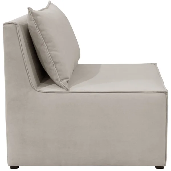 Stacy III Armless Chair in Gray by Skyline