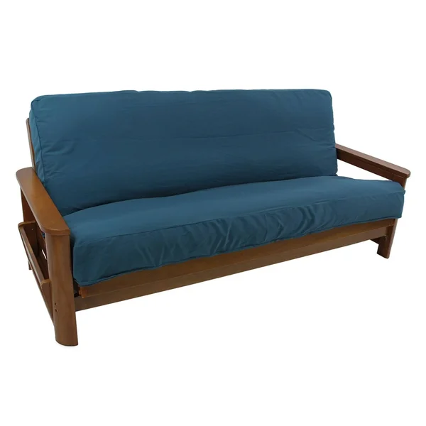 Blazing Needles Solid Twill Full Size Futon Covers in Pink - 8x22 Full