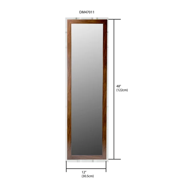 Home Basics Over The Door Mirror, Natural