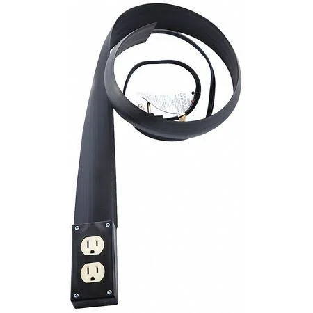 Flexiduct 12' EF3 12 ft. 16/3 Extension Cord w/Outlet Box SPT-2 - Black