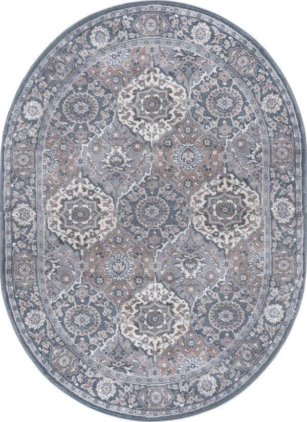Tayse Rugs Madison Newcomb 7 ft. 10 in. Round Area Rug, Gray