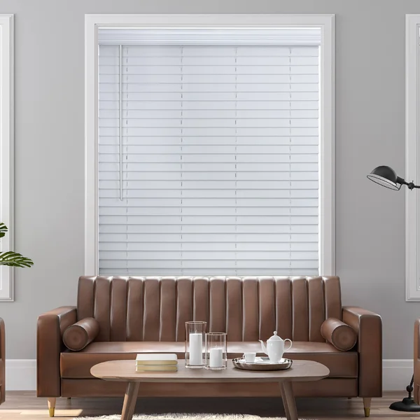 Lotus & Windoware 25X84 White Faux Wood Blind