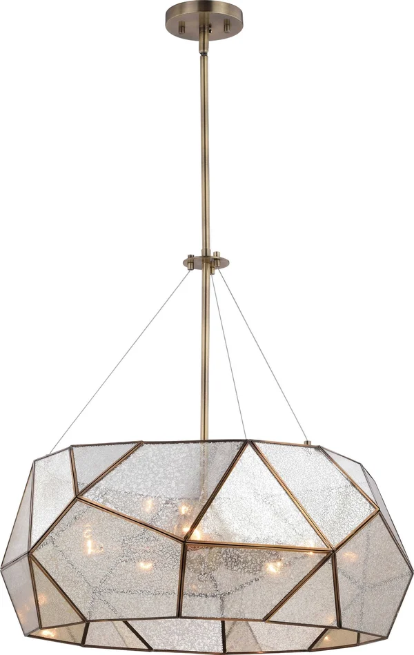 Vaxcel Lighting P0318 Euclid 24 in. 5 Light Pendant Aged Brass