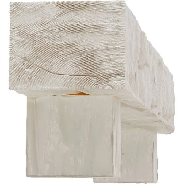 8x22H x 10x22D x 36x22W Riverwood Faux Wood Fireplace Mantel Kit w/ Alamo Corbels - Factory Prepped, Ready for Paint