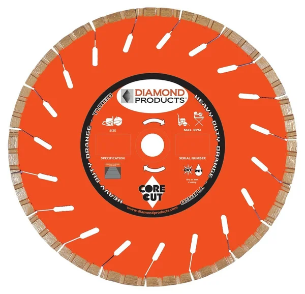 Diamond Products, 55241, TH0450805PK Heavy Duty Orange Turbo Blade