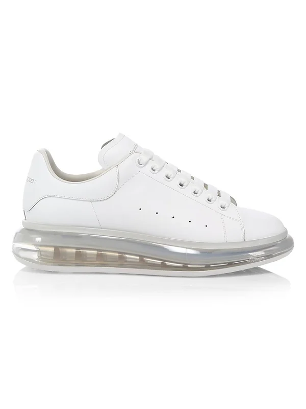 Alexander McQueen Men's Oversized Clear-Sole Sneakers, White, Men's, 8D, Sneakers & Trainers Sneakers