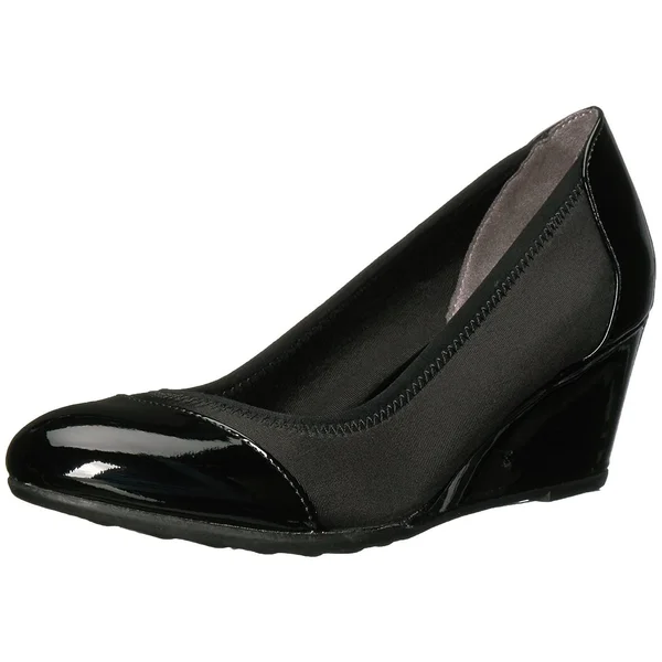 LifeStride Women's Juliana Stretch Wedge Pump, Black
