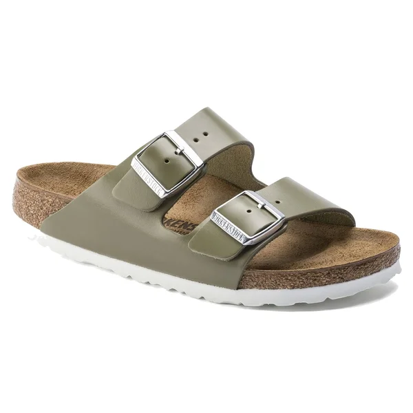 Women's Arizona Birkenstock Khaki Leather, Khaki, 37