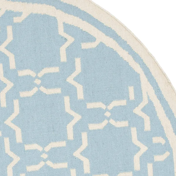 Safavieh Dhurries DHU545B 2&6x22 x 10&0x22 Runner Light Blue - Ivory Area Rug
