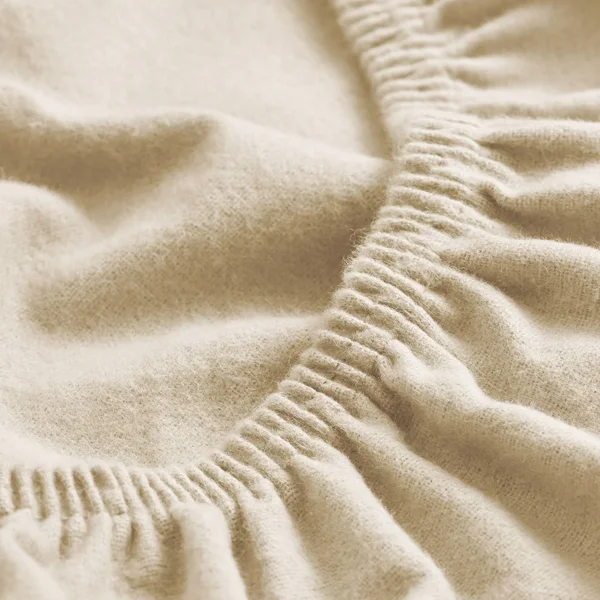 Bare Home Flannel Sheet Set 100% Cotton, Velvety Soft Heavyweight - Double Brushed Flannel - Deep Pocket (Queen, Sand)