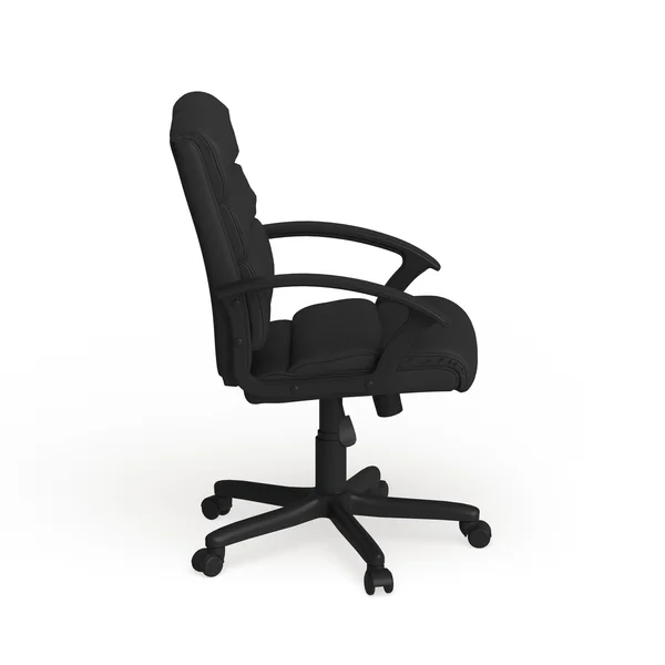 Lancaster Home Black Leather Mid-Back Swivel Office Chair