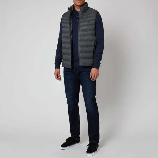 Polo Ralph Lauren Packable Quilted Vest Men's Gilet - Charcoal Grey