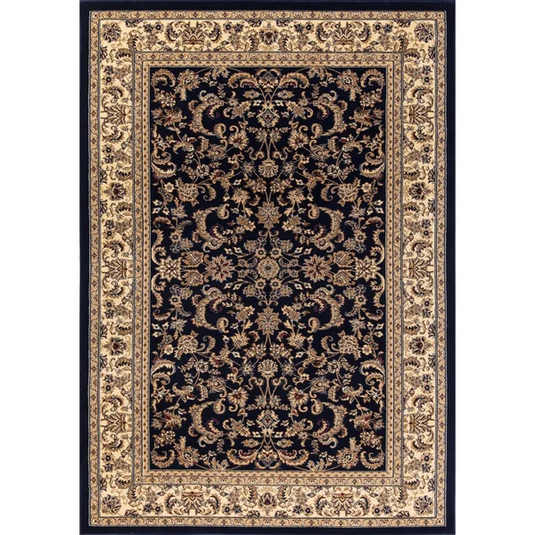 Great American Distributors C483.01.NV.8R 8 ft. Classic Eternal Traditional & Oriental Rug, Navy & Cream, Blue
