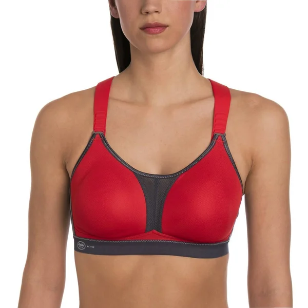 Anita Active Dynamix Star Max Support Sports Bra, Black and Anthracite