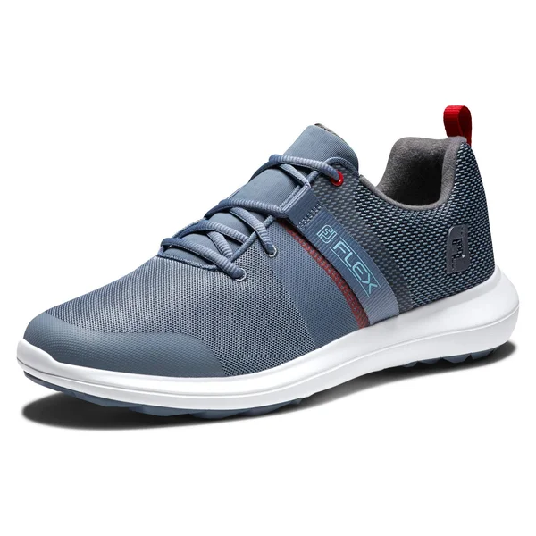 FootJoy Men's Flex Spikeless Golf Shoes Size 13 - Slate/Red