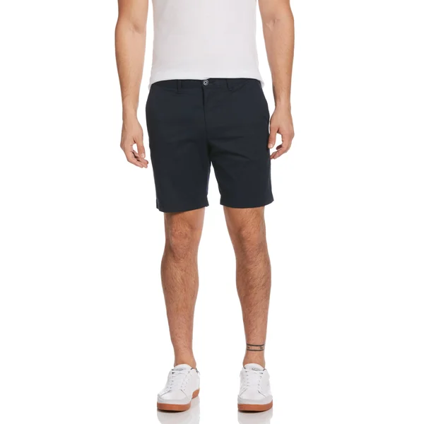 Original Penguin Men's Micro Twill Slim Fit Shorts in Dark Sapphire Blue - Size 36, Cotton/Elastane
