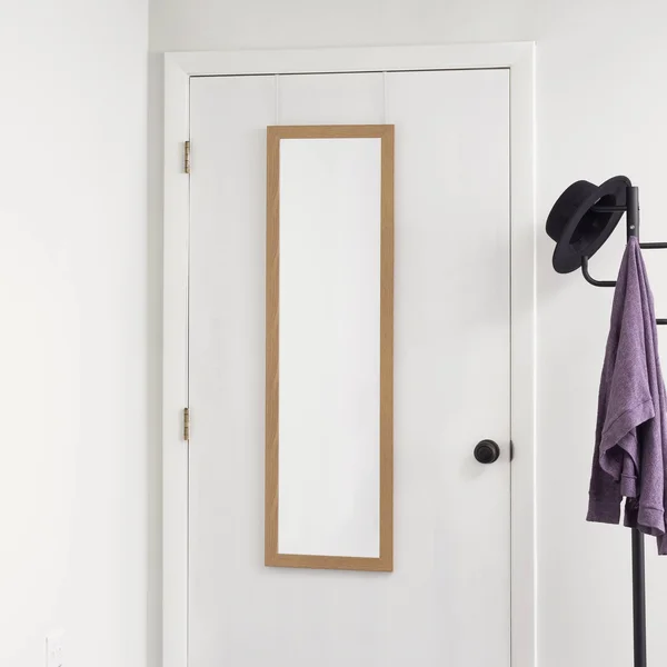 Home Basics Over The Door Mirror, Natural