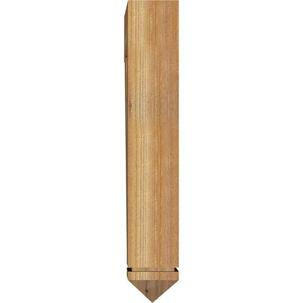 Ekena Millwork 6x22W x 24x22D x 36x22H Merced Arts & Crafts Rough Sawn BRACKET - Western Red Cedar