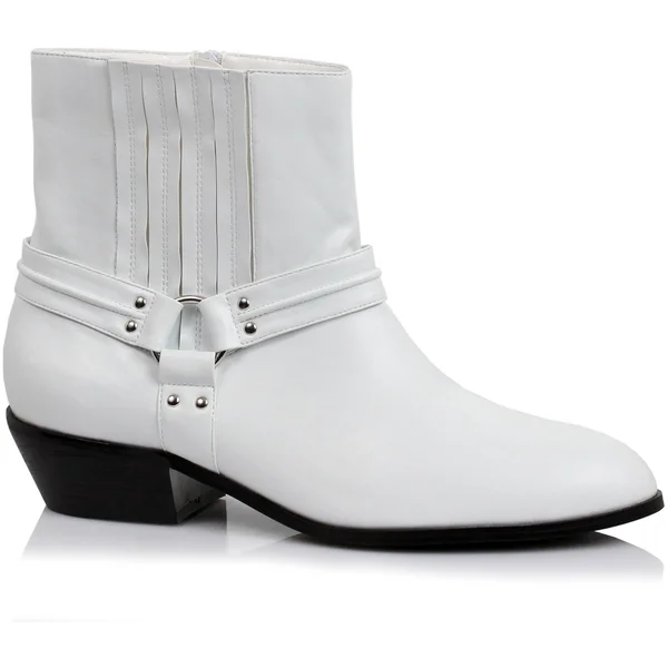 Ellie 129-rebel Men's Calf High Boot - White