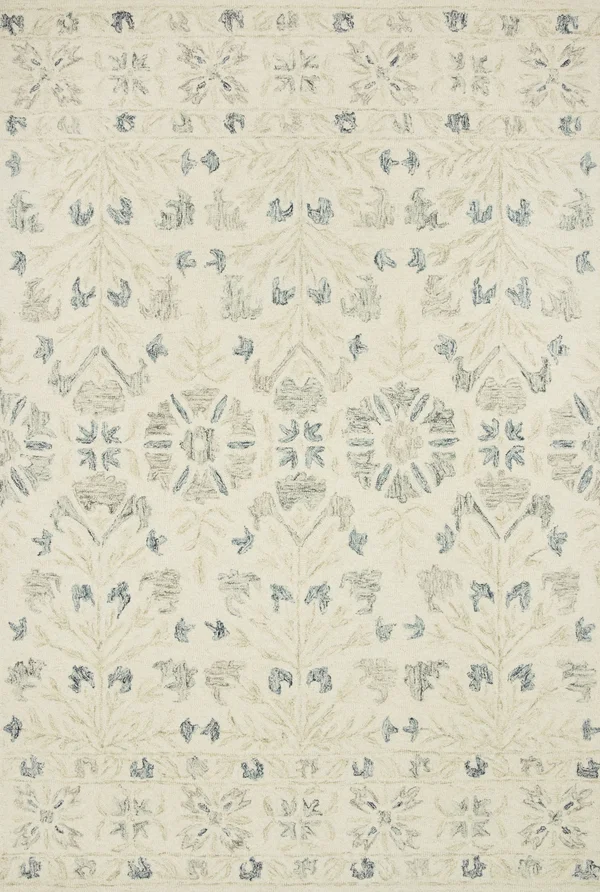 Loloi Norabel NOR-02 Ivory Grey Rug - 2 ft 3 in x 3 ft 9 in