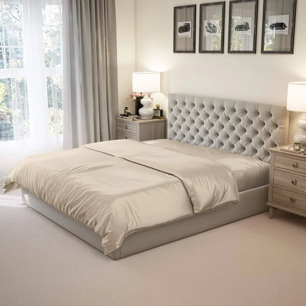 22 Momme Silk Duvet Cover - Sand - Mulberry Park Silks