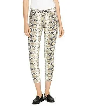 Hudson Barbara High-Rise Skinny Jeans, Metallic Python, Women's, 28
