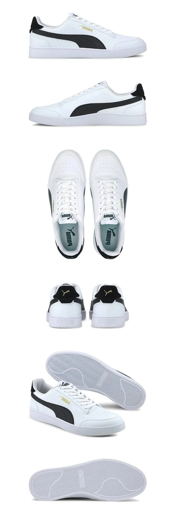 Puma Shuffle Trainers White Black - 38