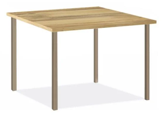 Room & Board - Modern Parsons Leg 36W 36D Square Table w/ 1.5x22 Leg, Sugarberry Top w/ Mineral Base