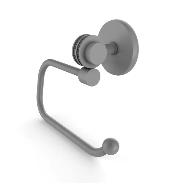 Allied Brass 7224ED-GYM Satellite Orbit Two Collection Euro Style Toilet Tissue Holder with Dotted Accents Matte Gray