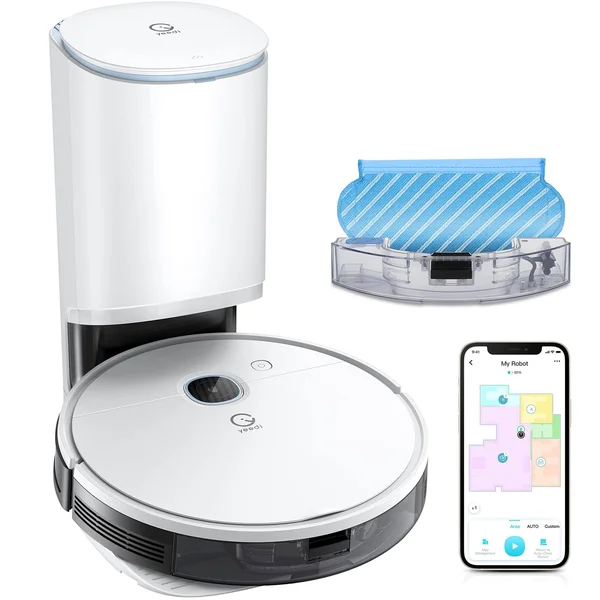 Yeedi VAC Station, Self-Emptying Robot Vacuum Cleaner, Vacuum & Mop, 30 Days Auto Empty, 3000Pa SUCTION, Carpet DETECT, Smar