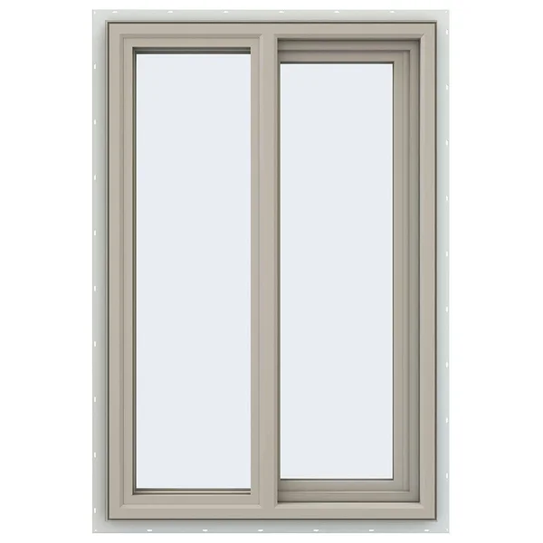 JELD-WEN 23.5 in. x 35.5 in. V-4500 Series Desert Sand Vinyl Right-Handed Sliding Window with Fiberglass Mesh Screen CX6374