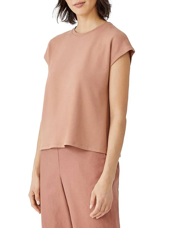 Eileen Fisher Women's Boxy Crewneck T-Shirt - Light Teracotta - Size Xs