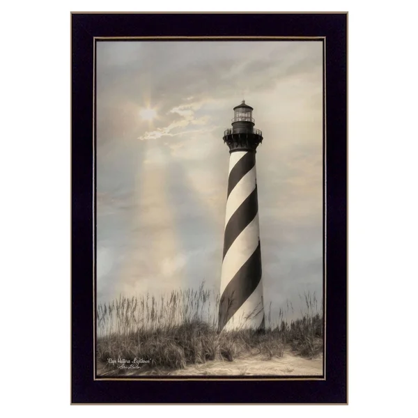 Trendy Decor 4U 20 in. Cape Hatteras Lighthouse by Lori Deiter Black Framed Art