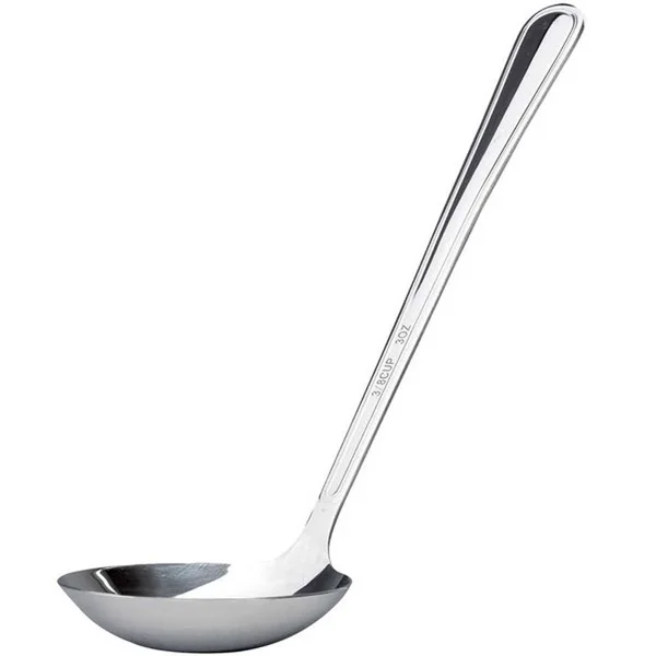 Get Enterprises 9.5x22L Inc. 3 oz. - Stainless Steel Ladle, 6 Packs