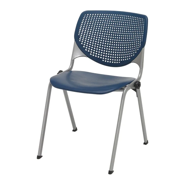 KFI Kool Series Polypropylene Stack Chair with Perforated BACK - White Finish